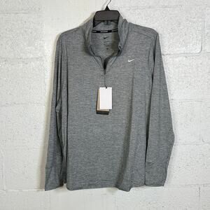 Nike Active Dri-fit Swift-Element Uv 1/4-Zip Running Top - Smoke Grey 3X $70